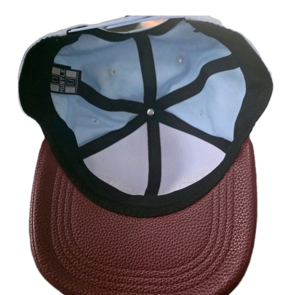 HUSTLE G "FRESH" Light Blue Maroon Snapback Hat Cap | Bailey Apparel - Picture 4 of 5